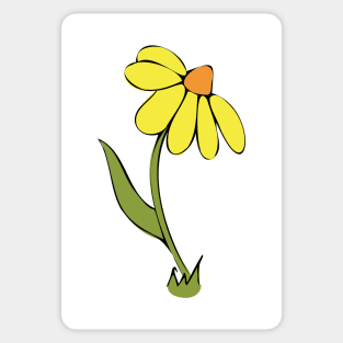 Daisy Whimsical Cartoon Illustration Happy Colours Sticker